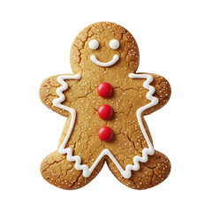 Gingerbread man cookie isolated