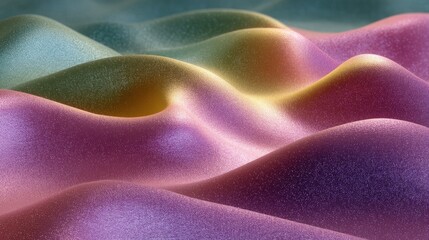 Obraz premium Smooth Colorful Waves of Light Creating an Abstract Background in Pastel Hues with Sparkling Textures and Soft Gradients