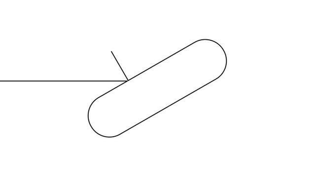 Medical one time bandage and plaster continuous one line drawing first aid 4k animation video