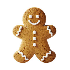 Gingerbread man cookie isolated