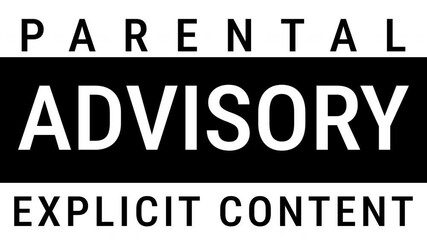 Parental Advisory Explicit Content Message,Suitable for websites, blogs, social media posts, and event posters. 4K video.