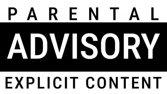 Parental Advisory Explicit Content Message,Suitable for websites, blogs, social media posts, and event posters. 4K video.