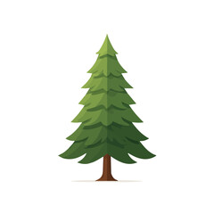 2D flat vector illustration of Chilean Pine Tree, clean and minimal icon style, isolated on white background.