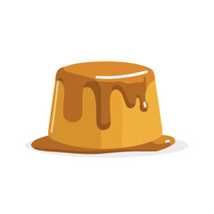 Simple flat 2D vector graphic of Caramel, modern icon look, displayed on a pure white background.