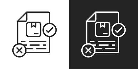 Testing Icon In Black And White Line Style
