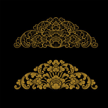 Balinese ornament line art vector premium 24