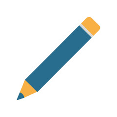 Isolated green pencil for drawing and writing education tool vector object illustration