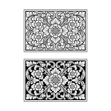 Balinese ornament line art vector premium 24