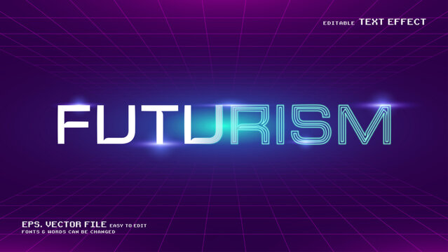 Cyber Retro Futurism Neon Editable Text Effect