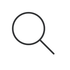 Magnifying glass thin line icon. Editable stroke