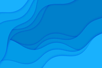 Abstract vector background with blue waves water. Ocean waves illustration.