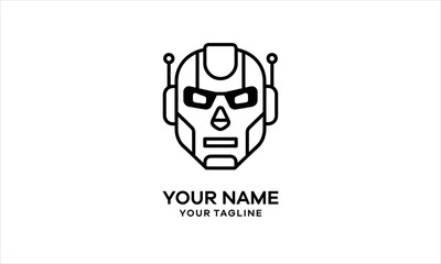 Modern AI Robot Head Logo Vector Icon - Futuristic Technology  Digital Design Adobe-Vektorlogo.