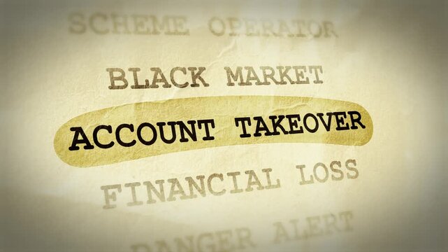 Account Takeover Text Highlight Animation &ndash; Documentary Style Effect