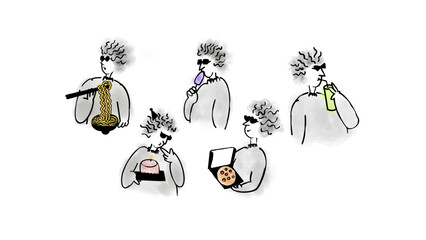 Food & Snack Characters Illustrations