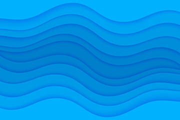 Abstract illustration with blue waves water. Sea waves wallpaper.