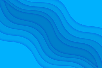 Abstract illustration with blue waves water. Sea waves wallpaper.