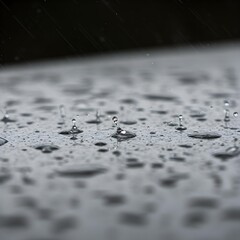 A Macro Study of Brushed Raindrops on Textured Minimalist Surfaces Showcasing Fluid Motion, Intricate Abstract Patterns, and Harmonious Color Dynamics.