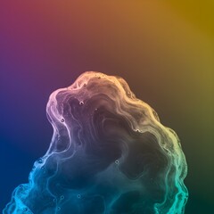 Celestial Macro Dance: A Vivid Luminous Journey Through Swirling Abstract Textures and Gentle, Ethereal Shadows in a Minimalist Realm