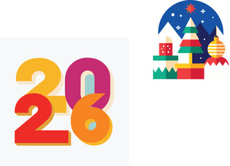 Creative New Year Celebration Artwork