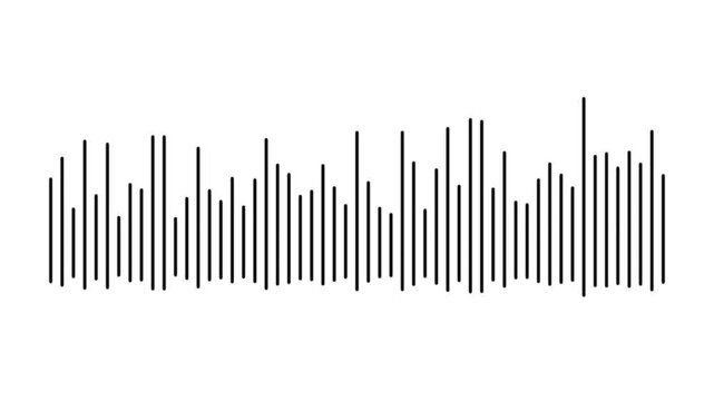 Podcast sound waves for online audio streaming and podcasting or music player and mobile phone voice message soundwaves.