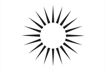 Symmetrical radial burst illustration ideal for logos and decorative layouts