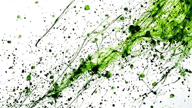 chaotic green scribbles messy lines video