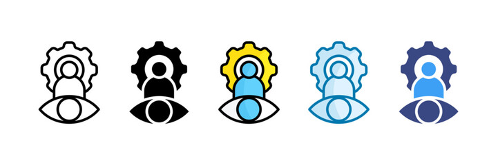 Corporate Vision Icon Set Multiple Style Collection