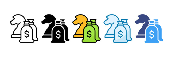 Resource Planning Icon Set Multiple Style Collection