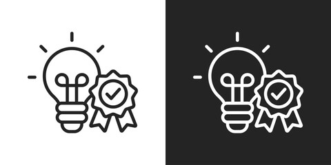 Intellectual Property Icon In Black And White Line Style