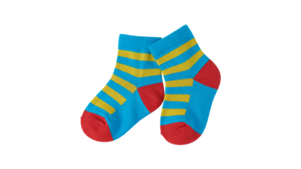 Adorable kids socks to keep their tiny toes warm and stylish, perfect for playful adventures and everyday comfort isolated on white background