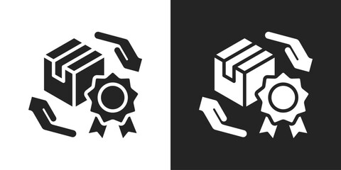 Brand Loyalty Icon In Black And White Glyph Style