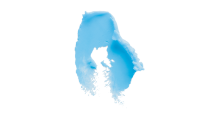 Light blue clay texture on a transparent background.