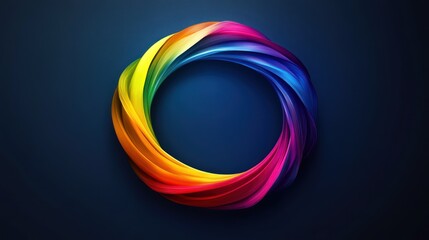 Abstract rainbow spiral design