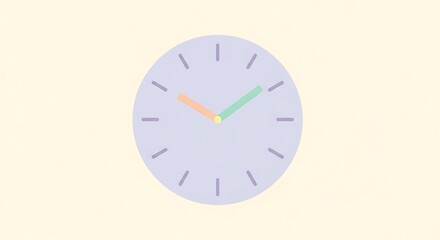 Simple Clock Face with Hour and Minute Hands.