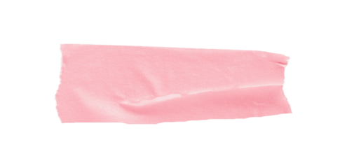 Pink masking tape, plastic scotch, on a transparent background.