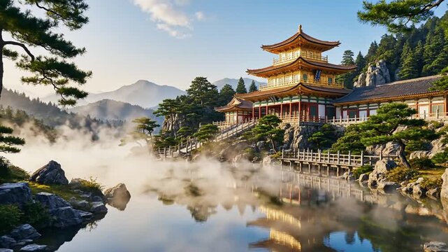 Traditional Chinese architecture of the ancient Temple of Heaven in Beijing, China, features a beautiful pagoda roof against the sky in a peaceful park landscape