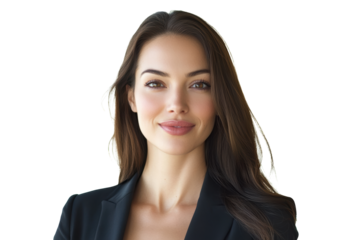 Side view of woman with loose hair smiling
