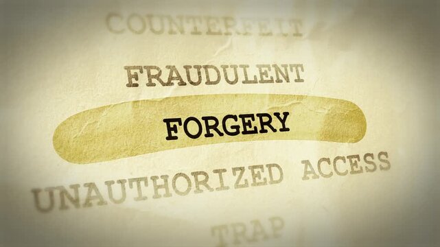 Forgery Text Highlight Animation &ndash; Documentary Style Effect