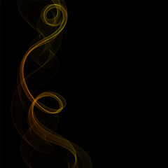 Color wave on a black background. Abstract vector pattern. Eps 10