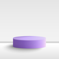 Elegant scene with a single cylindrical pedestal for your design. Eps 10