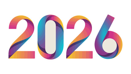 Future Unveiled: The year 2026, rendered with a vibrant gradient, symbolizes anticipation, innovation, and the dawn of a new era.