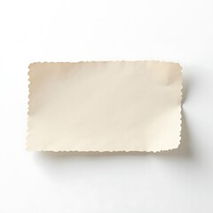 Obraz premium Blank Vintage Paper with Torn Edges on White Background for Creative Design