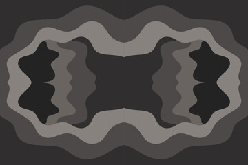 Abstract illustration with dark waves. Waves wallpaper.