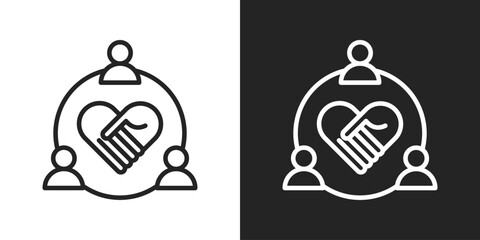 Experts Icon In Black And White Line Style