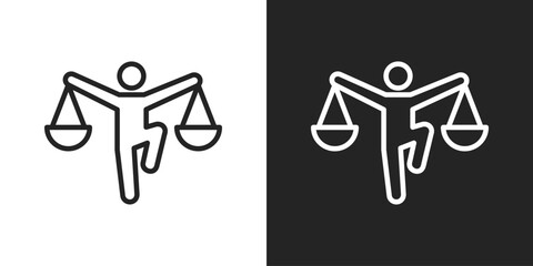 Reliability Icon In Black And White Line Style