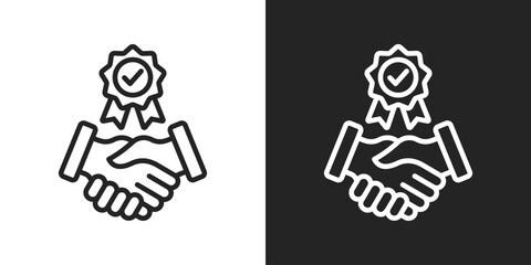 Transparency Icon In Black And White Line Style