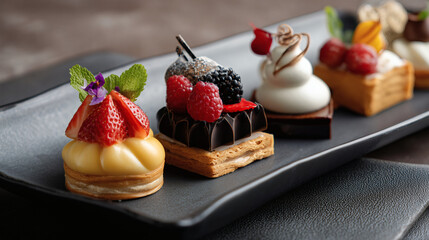 Assorted Miniature French Pastries Petits Fours