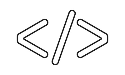Obraz premium Code icon. Code html signs. Program coding icons. Coding sign