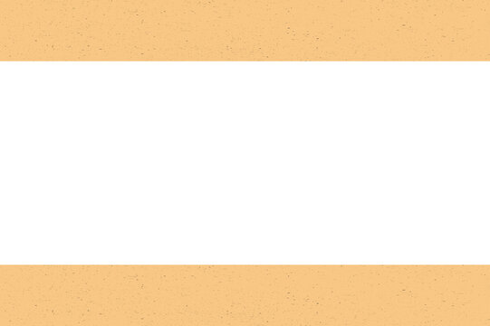 Abstract horizontal banner with textured orange border and white center isolated on transparent background