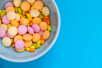 Candy on the colorful background